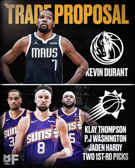 和歐文濃眉組三巨？美媒：獨行俠可用克萊+PJ+哈迪+倆首輪去換KD