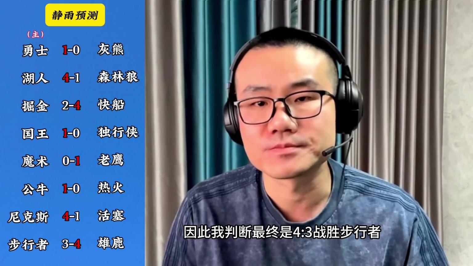 你同意嗎？靜雨對(duì)東西部季后賽球隊(duì)的預(yù)測(cè)：勇贏(yíng)熊 湖船尼鹿晉級(jí)